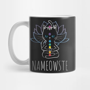 Nameowste Funny Spiritual Kitty Buddha Cat Mug